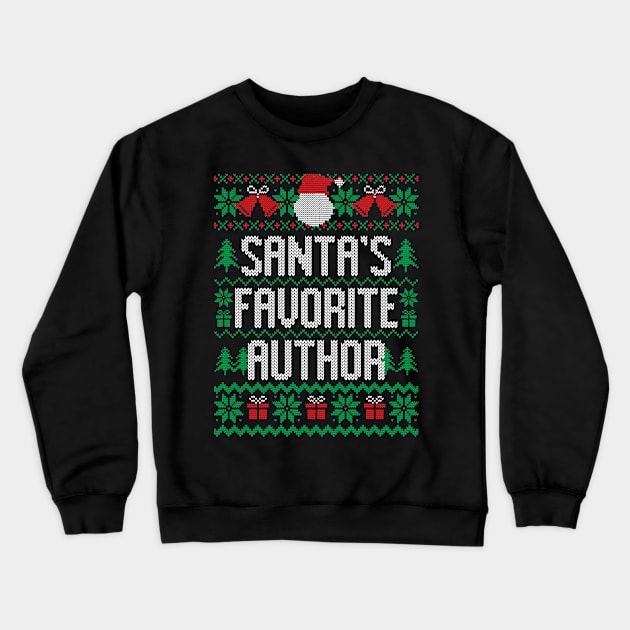 Santa's Favorite Author Crewneck Sweatshirt by Saulene